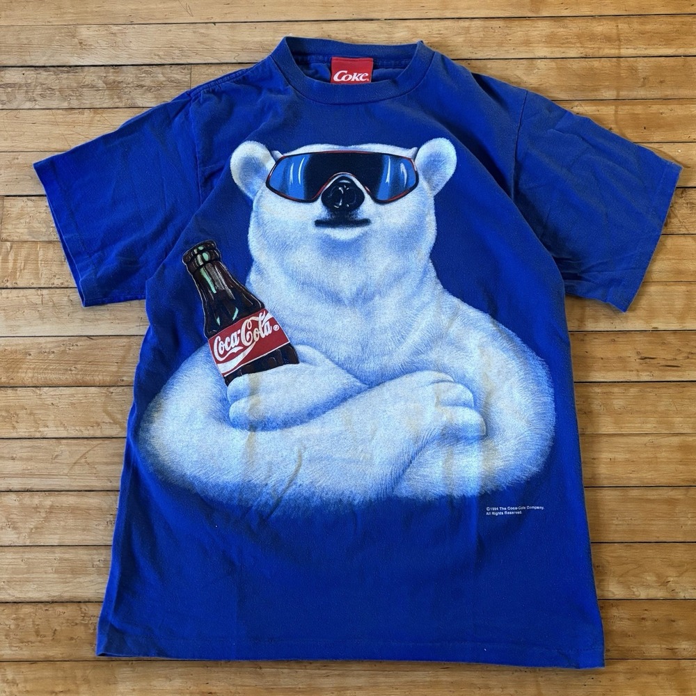 VTG Coca-Cola Polar Bear T-Shirt Size L 1994 Coke Tee Single Stitch Made In USA